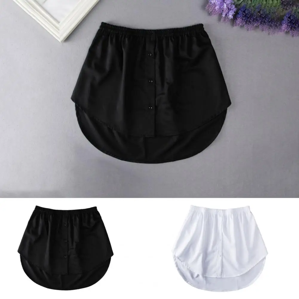 Fausse chemise pour femme, ourlet de chemisier, manches en coton, sous-jupe amovible, jupe irrégulière élastique, nouvelle mode, 2023