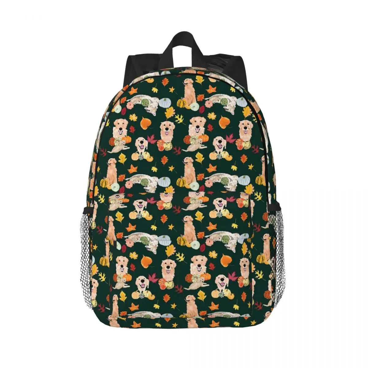 

Золотистый ретривер, Осенние зеленые рюкзаки для мальчиков и девочек, сумка для книг, повседневные школьные сумки для студентов, рюкзак для ноутбука, сумка на плечо, большая емкость