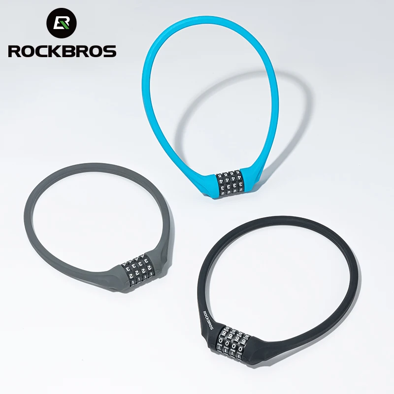 

Велосипедный Замок ROCKBROS, силиконовый замок с защитой от кражи, ультралегкий, гибкий, мягкий, с паролем, аксессуары для мотоциклов