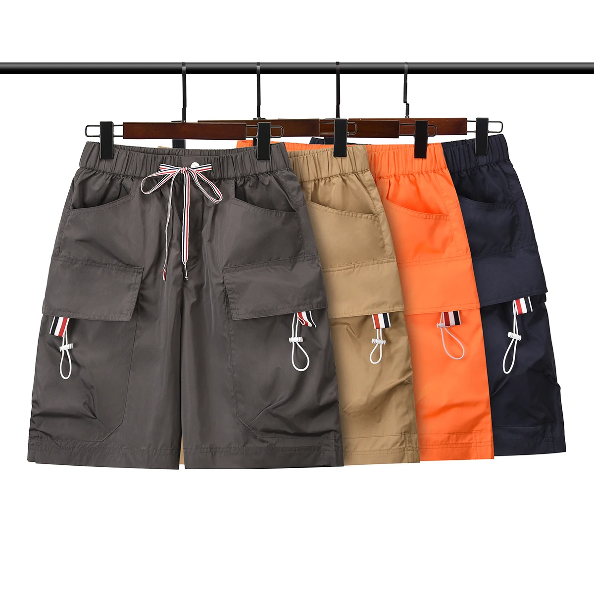 

TB THOM Men's Shorts 23ss Summer Korean Fashion Brand Cargo Shorts Classic Solid Knee Length Shortpants Casual Streetweat Pants