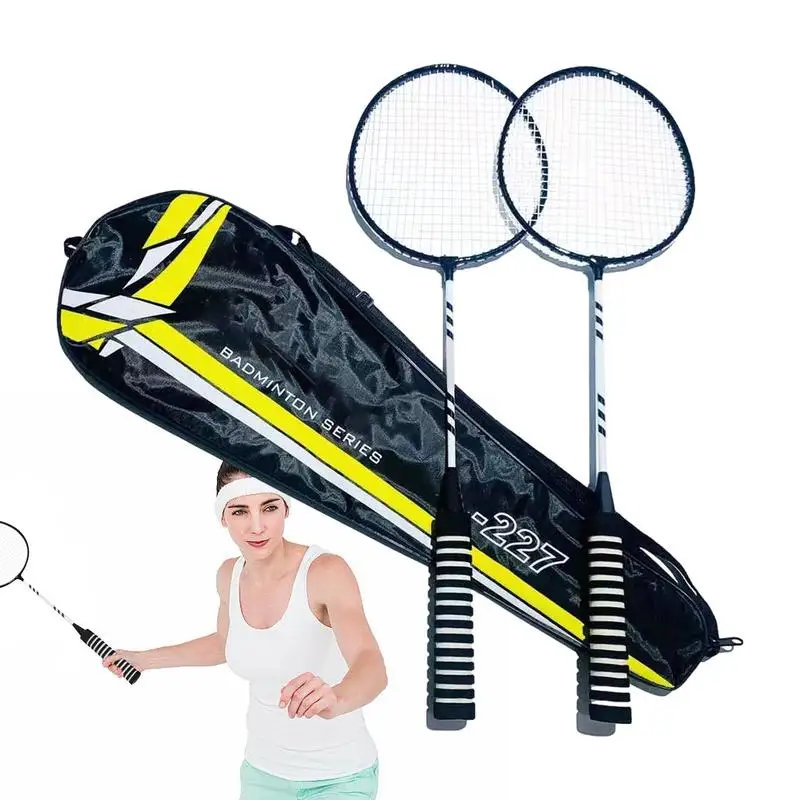 

Badminton Racket 2 Player Lightweight Badminton Racquets Replacement Set Anti-Slip Sturdy Rackets For Badminton Equipment Beach