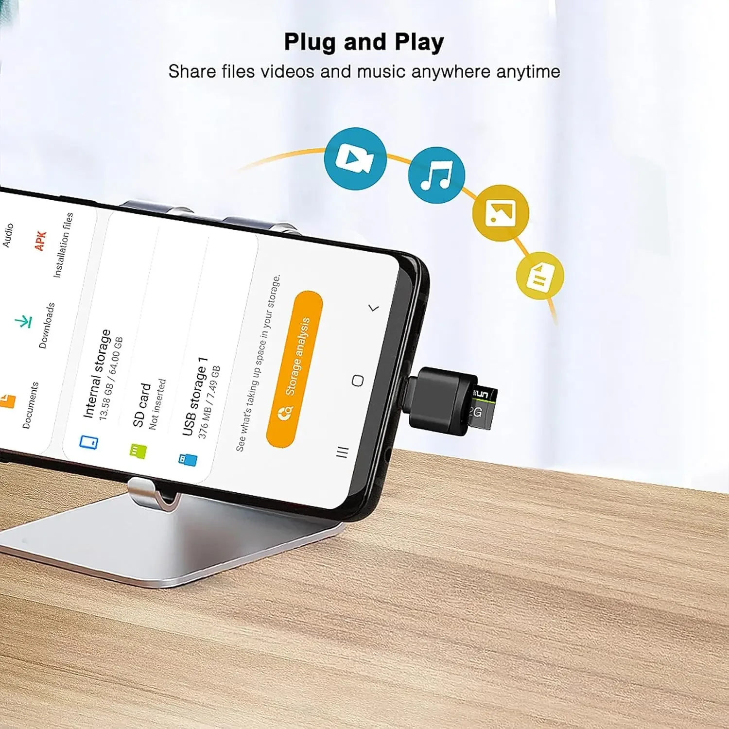 Compact Aluminum Alloy Card Reader with USB Type-C Connection