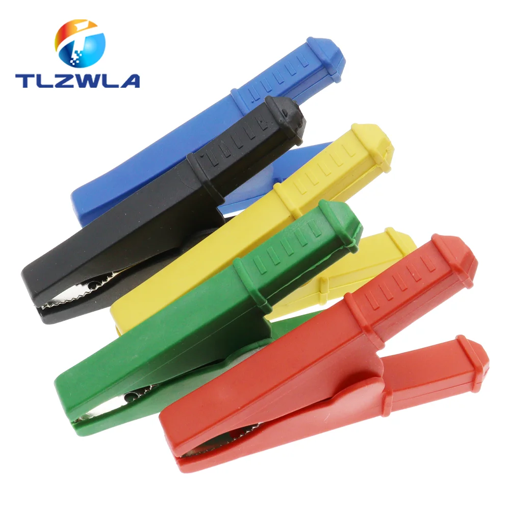 50A 75MM Insulated Crocodile Crocodile Car Caravan Van Battery Test Lead Clips Alligator Clips 1PCS