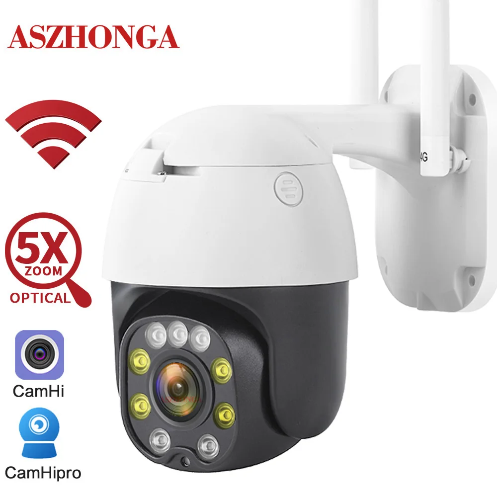 5MP Wireless Wifi Security Camera 1080P HD 5X Optical Zoom PTZ Speed Dome IP Camera Outdoor Home Security CCTV Surveillance Cam