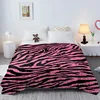 Pink Leopard Print Throw Blanket Zebra Skin Warm Plush Blankets Kids Adults Teen for A Living Room Sofa Couch and Bed Decorate 2