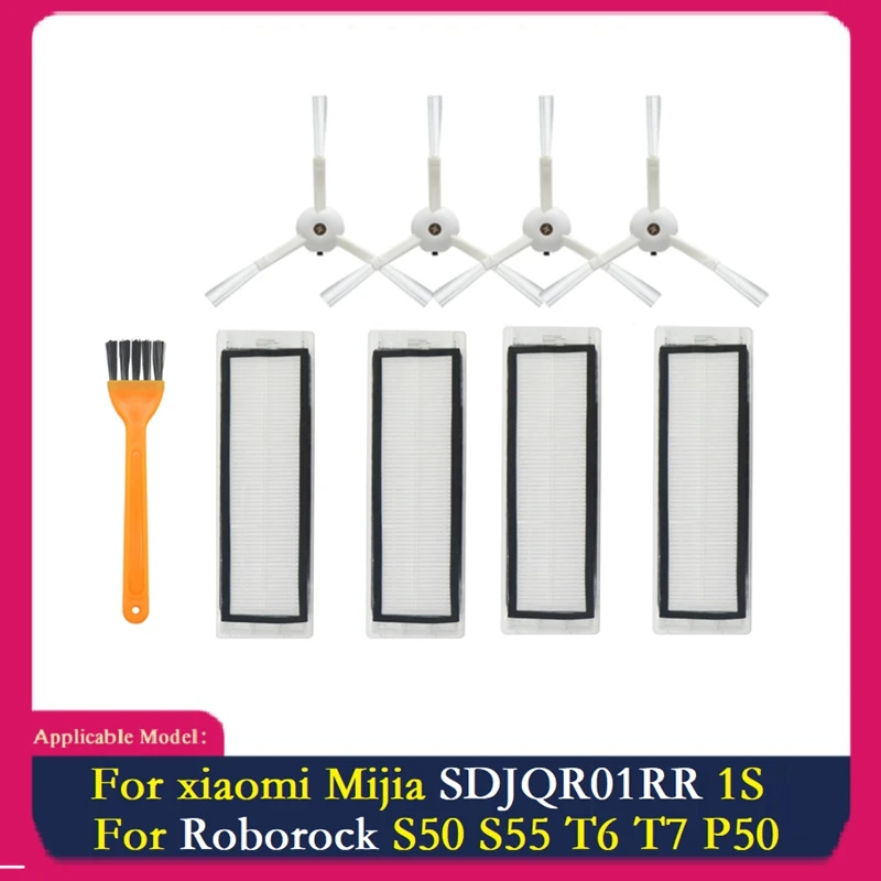 

Моющийся боковой фильтр для пылесоса Xiaomi Mijia SDJQR01RR 1S / Roborock S50 S55 T6 T7 P50, Сменные запасные части