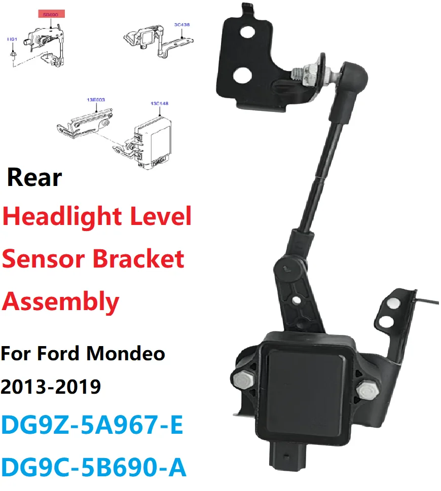 Front/Rear Headlight Level Sensor Bracket DG9C-3C438-BXA DG9Z-5A967-E For Ford Mondeo 2013- Suspension Body Height Sensor