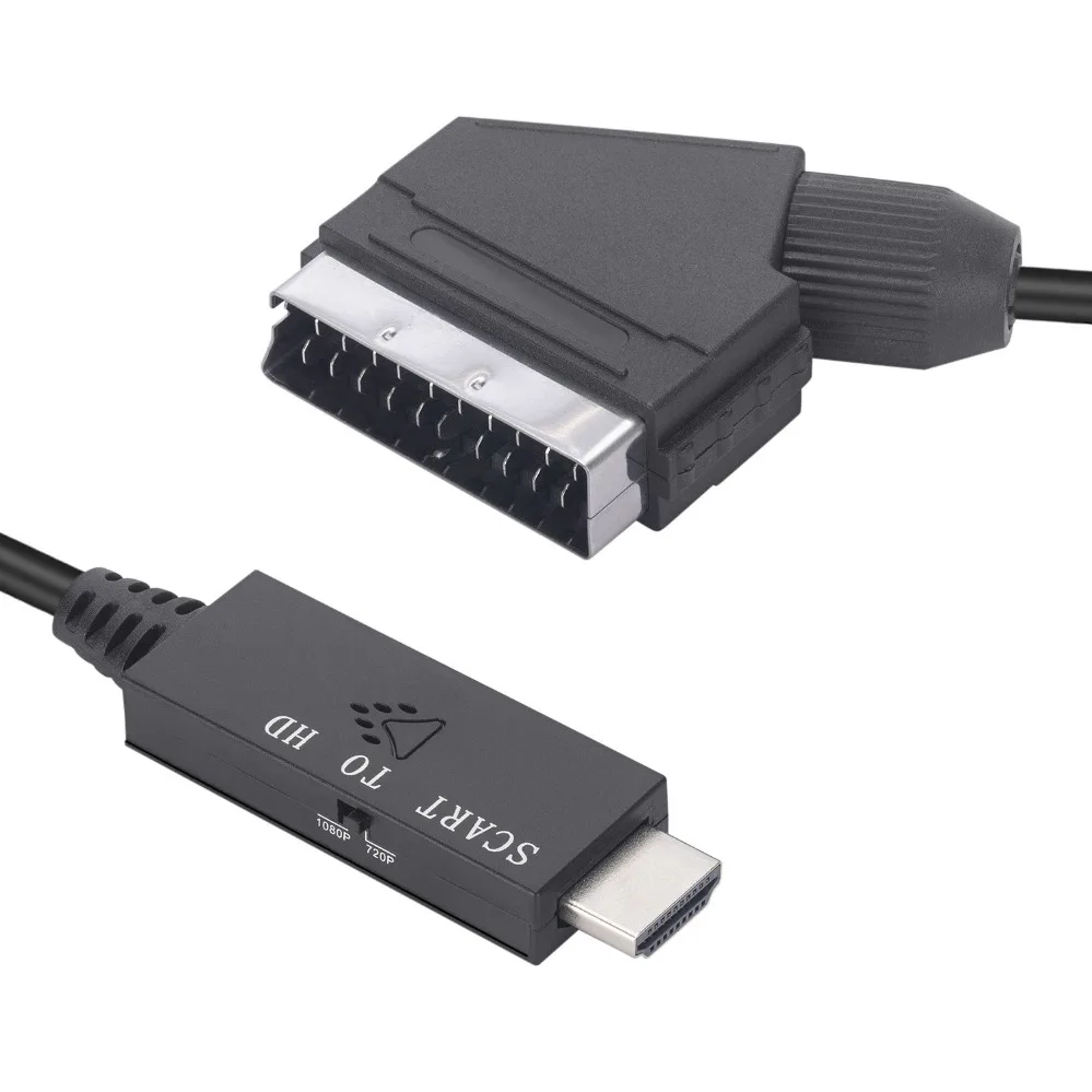 Scart to HDMI Adapter Converter Scart HDMI 1080P with Scart Input Cable HDMI Output Port for HDTV STB VHS Xbox PS3 DVD 4