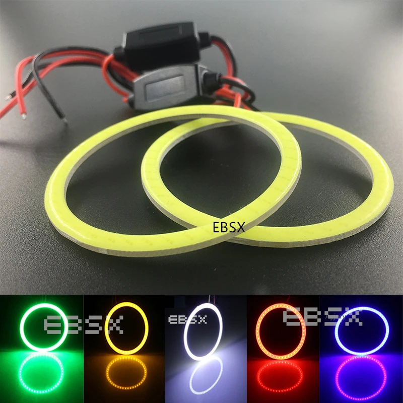 Anelli LED Halo Per Auto - Fari Occhio Angelo 12V COB Luce Bianca 60mm