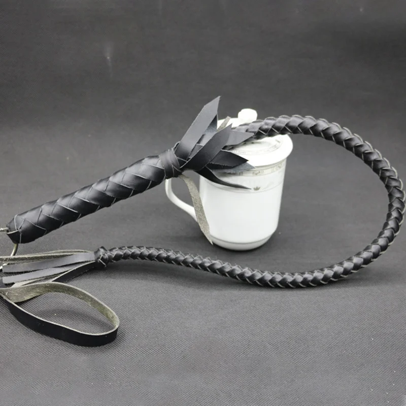 Pure Cowhide Martial Arts Whip Outdoor SelfDefense Whip Elderly