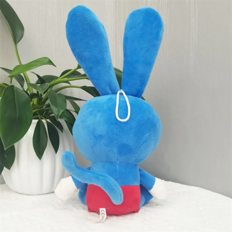 Riggy The Rabbit Monkey Plush Doll Toy Stuffed Animal Blue Bunny Cartoon Plushies Figures Soft Gift for Fans Christmas Birthday