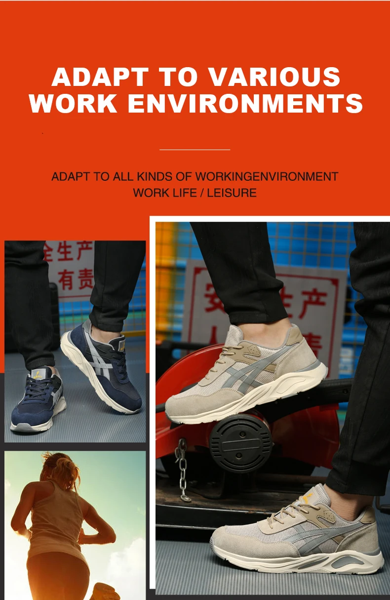 Safety Shoes Men for Work Safety Boots Men Women Indestructible Shoes Kevlar Anti-puncture Boots Breathable Work Shoes Men Boots