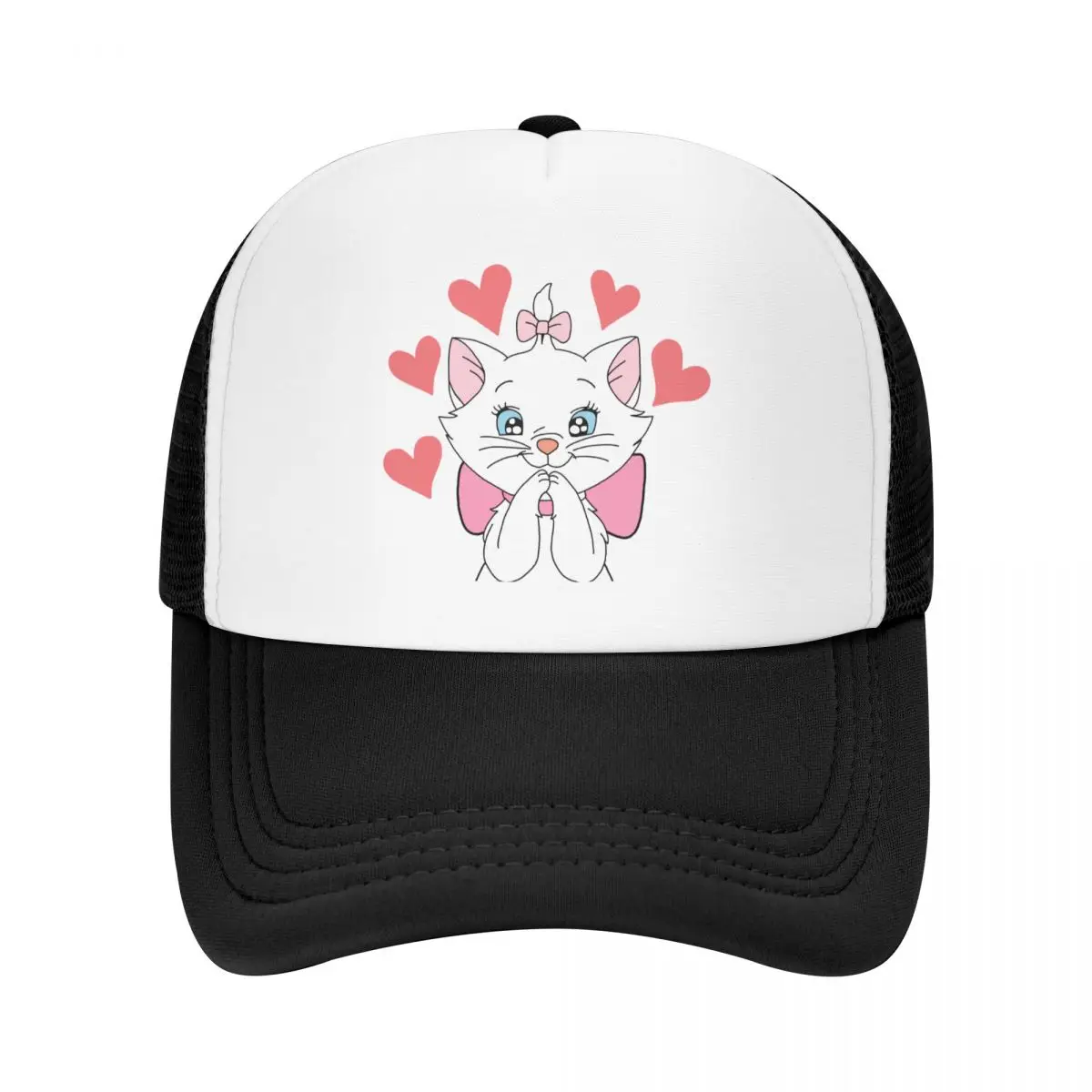 

Custom Fashion Marie Love Baseball Cap Men Women Breathable Kawaii Cat Trucker Hat Sports