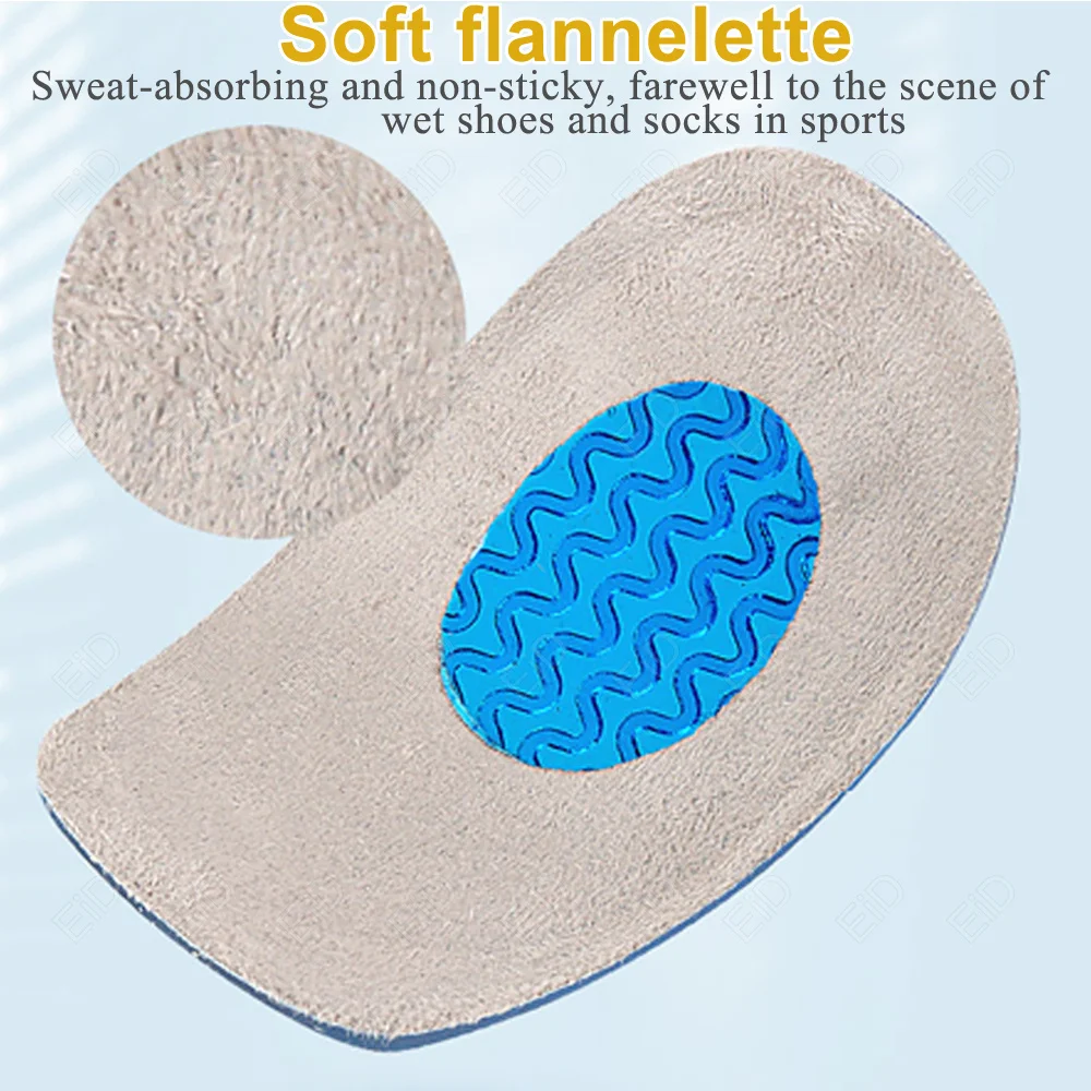 EiD Silikon-Gel-Einlegesohlen, Fersenkissen für Fußsohlen, lindern Fußschmerzen, Schutz, Spur-Stützschuhe, Polster, Fußpflege-Einlagen, Unisex – Detail 7