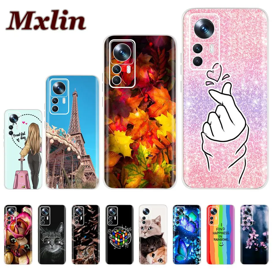 Silicone Case For Xiaomi 12T Pro 5G Cover Luxury Printed Soft Back