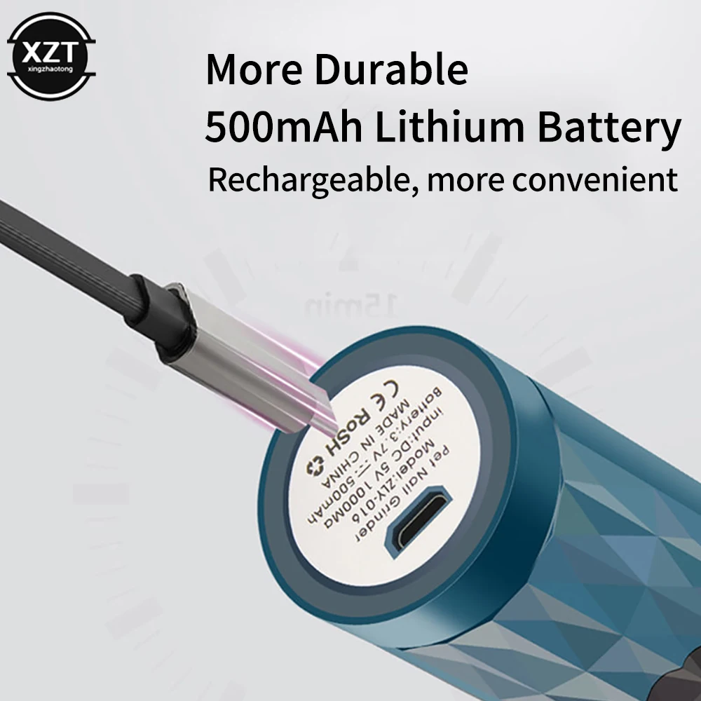 New Electric Dog Nails Clippers Pet Claws Cutter Grinders Tools Con Led Light Cat Paws Nails Grooming Trimmer Forniture Per La Pulizia