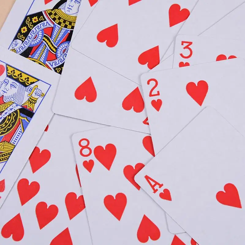 54pcs Quality Magic Poker Playing Cards Set Black Red Magic Box-packed Plastic Playing Classic Tricks Tool Table Games