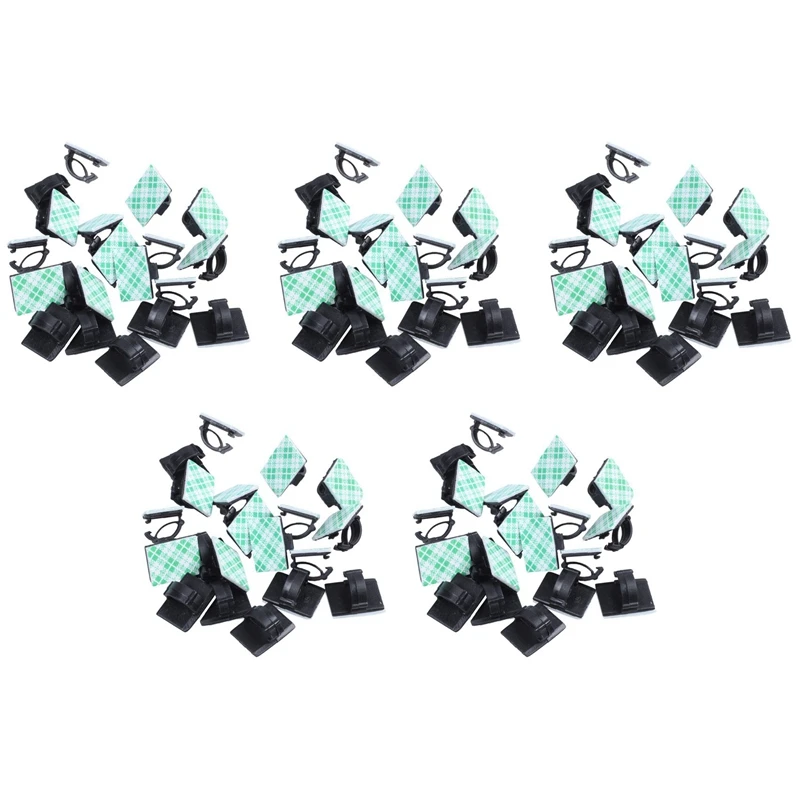 

100Pcs Adhesive Car Cable Clips Cable Winder Drop Wire Tie Fixer Holder Cord Organizer Management Desk Cable Tie Clamps