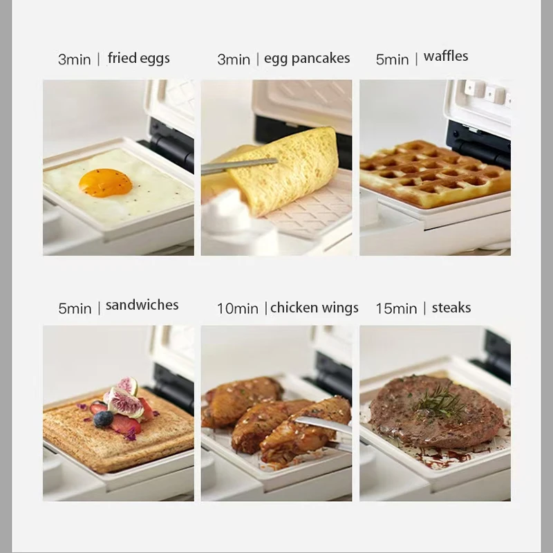 Sandwich maker, timer breakfast machine, household small multi-functional waffle bread maker