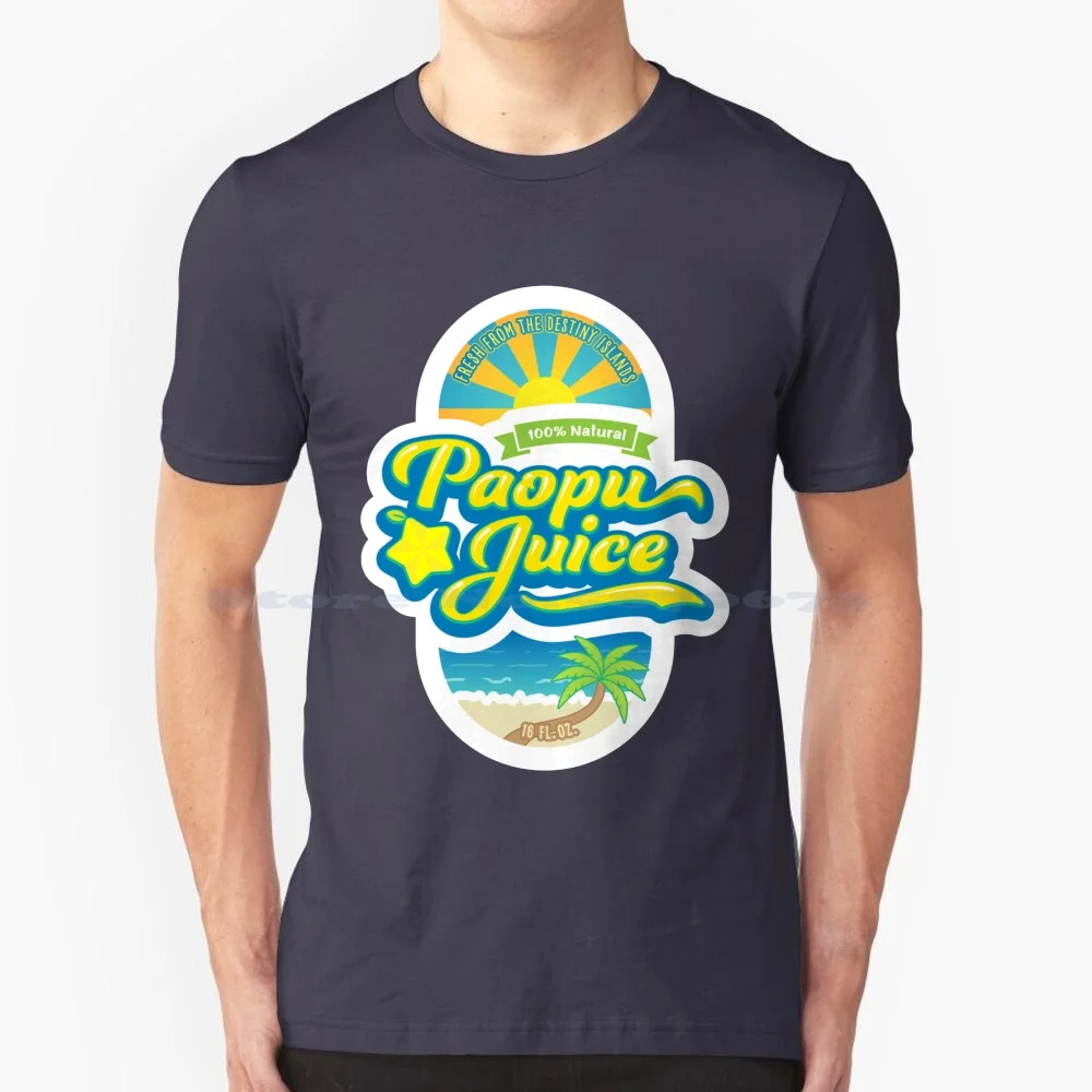 Paopu Juice Label T Shirt 100% Cotone Tee Kingdom Hearts Gaming Gamer Videogiochi Isole Del Destino Paopu Fruit Paopu Juice Star