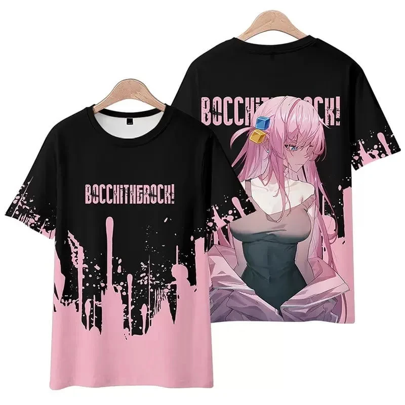 Manga Bocchi The Rock T Shirt 3D Print Streetwear Tee