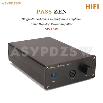 HIFI PASS ZEN 싱글 엔드 헤드폰 앰프, 소형 데스크탑 파워 앰프, 클래스 A, 5W + 5W