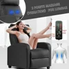 Massage Reading Chair Winback Single Sofa Home Theater Seating Modern Reclining Easy Lounge with PU Leather Padded Seat Backrest 3