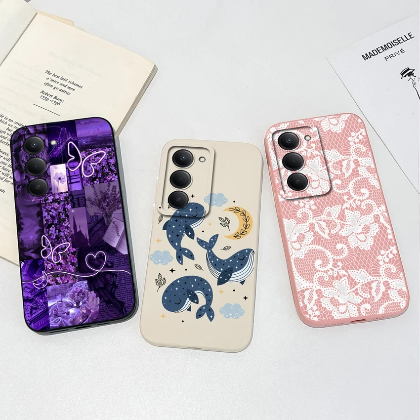Delicate Lace Pattern Phone Case with Camera Protection & Shock Absorption