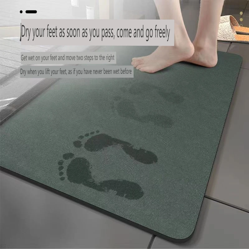 

Absorb Mat Bath Mat Super Absorbent Bathroom Rug Anti-slip Floor Mats Quick Drying Bathroom Kitchen Carpet Bathroom Mat