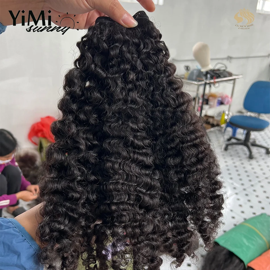 3/4 Bundle Deals 3C 4A Burmese Curly Human Hair Bundles Virgin Burmese Hair Extension Weft For Women