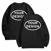 Customized Thick Winter Loose Sports Shirt With Printed Embroidery LOGO Round Neck Hoodie Personal Company Work Uniform 1