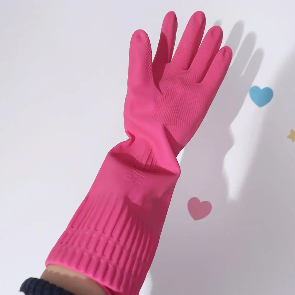 Description Picture 4 of itemSilicone Elastic Waterproof Housework Dishwashing Repeatable Rubber Gloves Cleaning Tool Household Cleaning Gloves