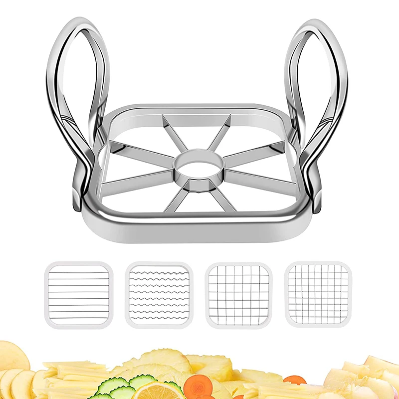 5pc Grid Cutting French Fries Potato Apple Slicer Potato Slicer Vegetable Chopper Food Cutter French Fry Kitchen Tools vegetable slicer fruit slicer vegetable cutter potato slicer