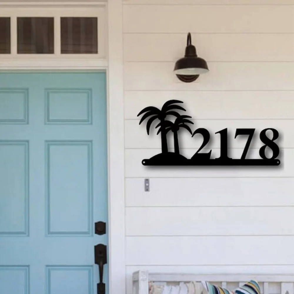 Custom Modern Floating House Number Plaque 5MM Acrylic Door Sign Letters Number Address Sign Plate Outdoor