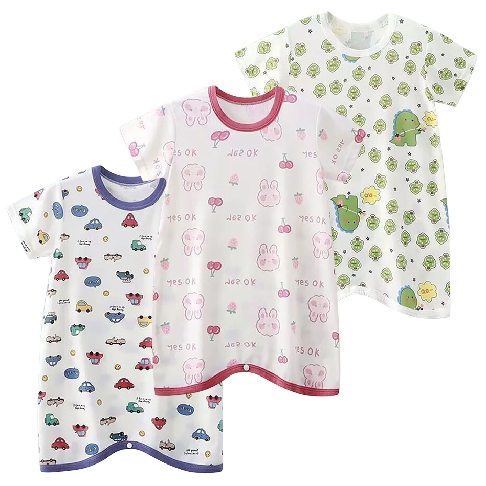 Baby Summer Sleepsuit baby sleepsuit Thin Ice Silk Anti-Kick for Cool Comfort Unisex