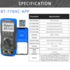 BTMETER True RMS Digital Multimeter,Precision Multimeter,Profession Insulation Tester Voltage Meter Diode Test NCV，770 Series 3