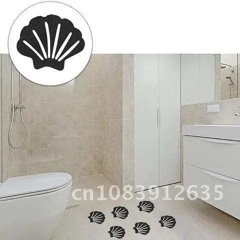 

12pcs Non-slip Bathroom Bathtub Anti-slip Stickers With 2PC Scrapers Shower Strip Shell Shaped for Floors Pools Stairs Ladders