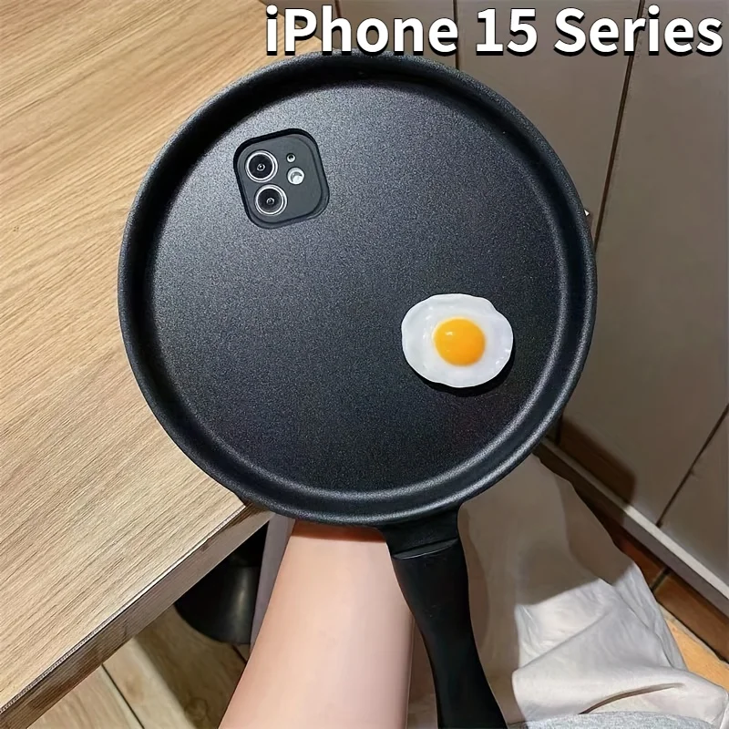 FunnyFriedCookingEggPhoneCaseFryingPanCreativePhoneCasefor