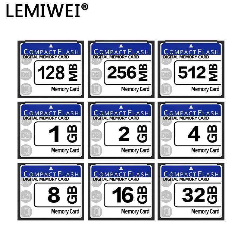 

Real Lemiwei CF Card Storage 512MB 2GB 4GB 8GB 16GB 32GB 64GB CF Card original Memory Card Class10 Compact Flash Card for Camera