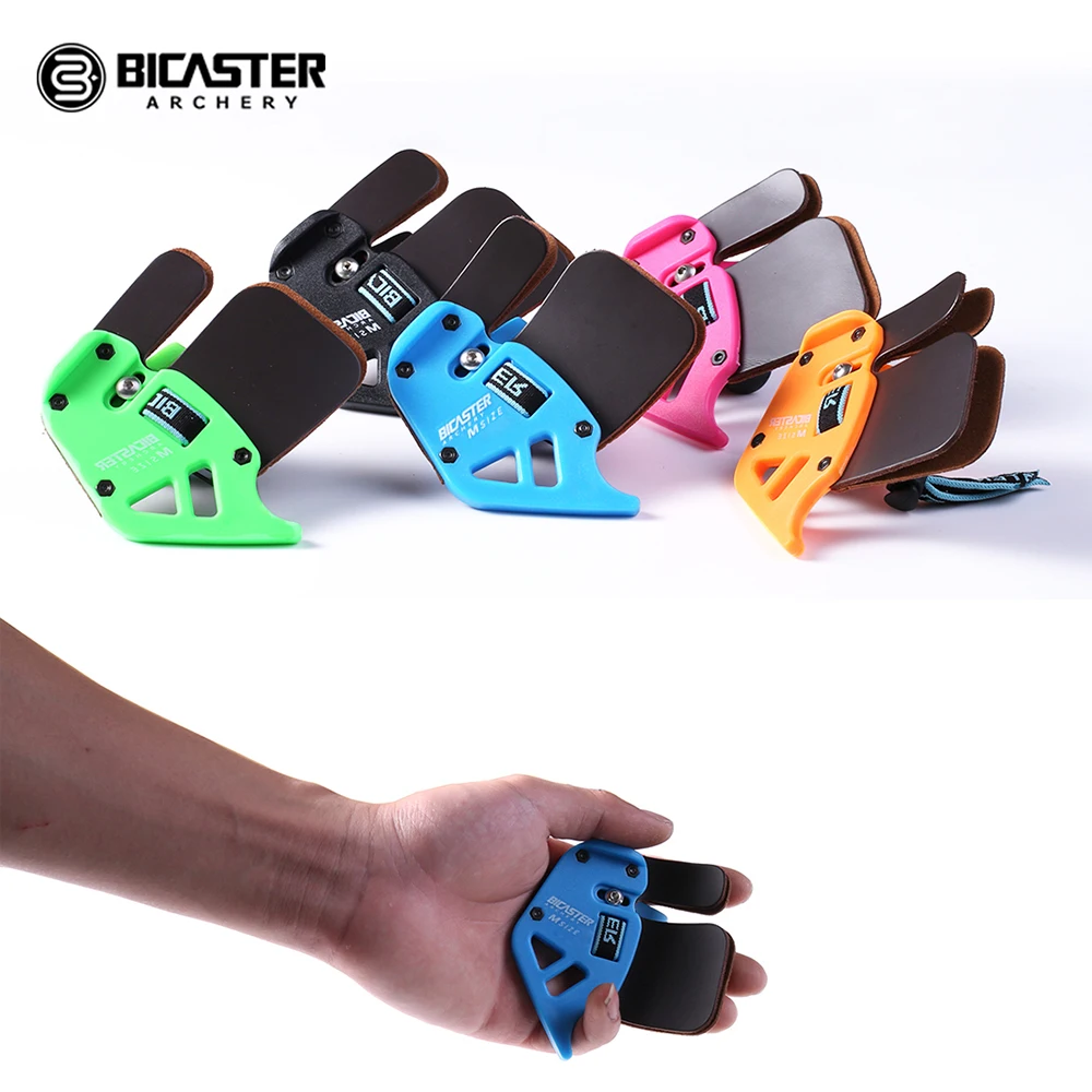 

Bicaster Archery Finger Tab XS/S/M/L Right Handed Finger Guard Genuine Cowhide For Beginner and Children