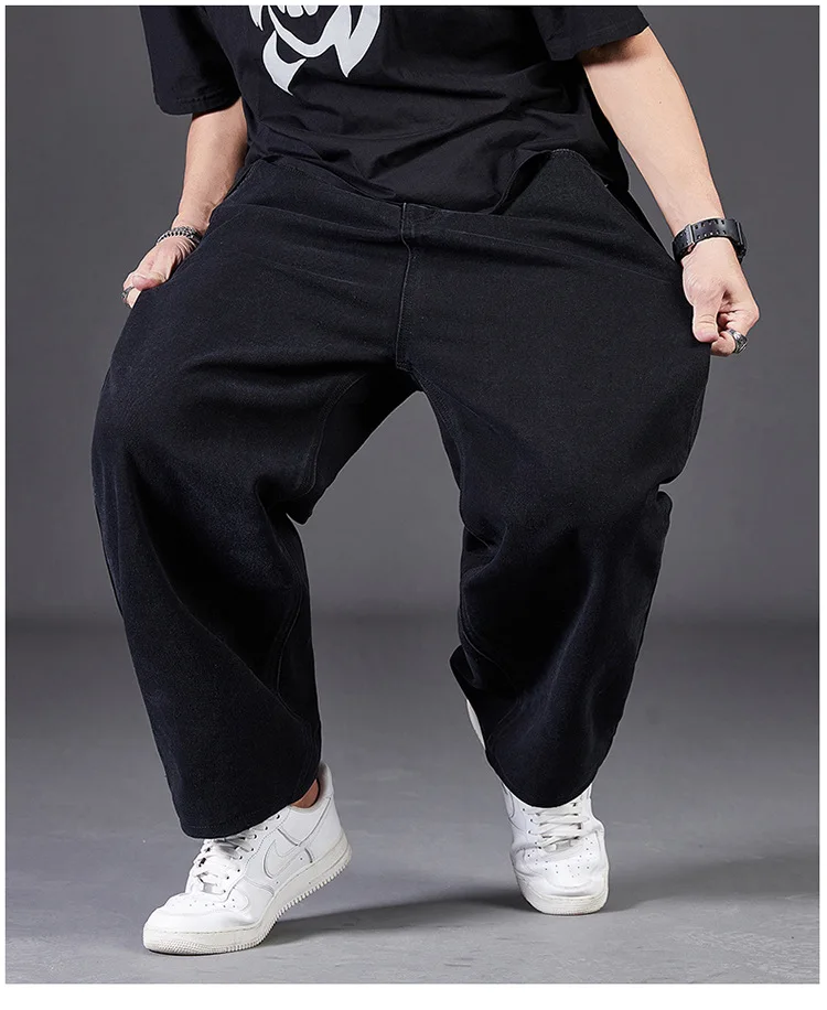 Spring Autumn Large Size Jeans Men Large Code Blue Grey