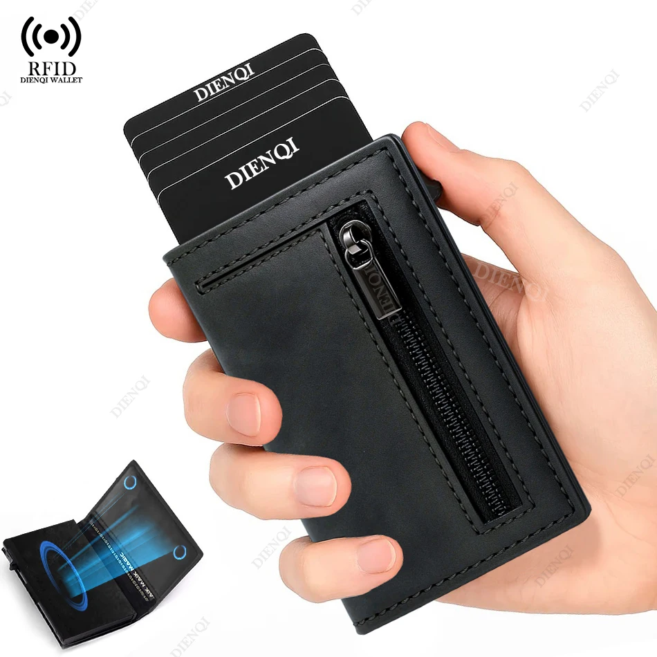 Luxury RFID Blocking Aluminium Wallet - Slim Minimalist Card Holder for Men