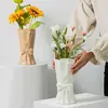 Northern Europe Highend Ceramic Flower Arrangement Device Creative Bow Vase Living Room Bedroom Dining Table Home Decoration 1Pc 3