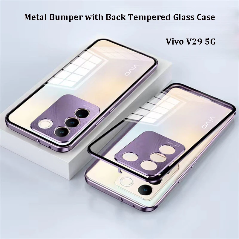 

Металлический бампер, Магнитная задняя крышка для Vivo V29