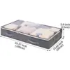 Foldable Under Bed Storage Bag Quilt Organizer Bag Large Capacity Dustproof Clothes Bag with Clear Window & Handles for Bedroom 3