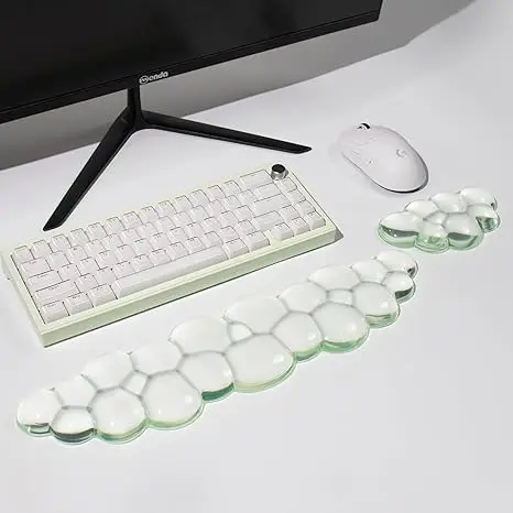 Cloud Keyboard and Mouse Wrist Rest Cute Transparent Silicone Wrist Rest for Office Computer Laptop Gaming