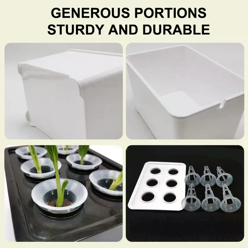Hydroponic Seedling Kit - Durable, Easy-To-Assemble Vegetable and Herb Growing Pots for Indoor/Outdoor Gardening