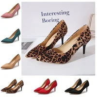 Sexy Elegant Women's Fashion Shoes Leopard Print Fashion Pointed Toe High Heels 8.5cm Sandals Chaussure Femme 2023 1
