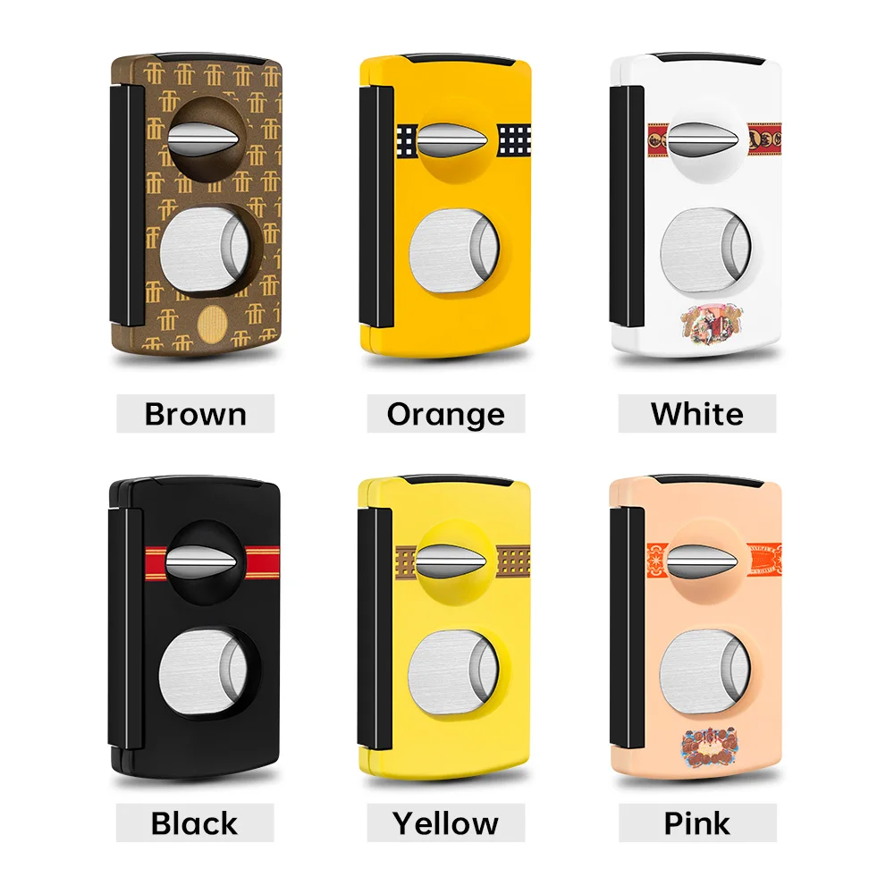 3 in 1 Portable Travel Cigar Cutter V Shape Scissor Cigar Drill Stainless Steel Blade Smoking Accessory with Gift Box CLE-22CAE2 4