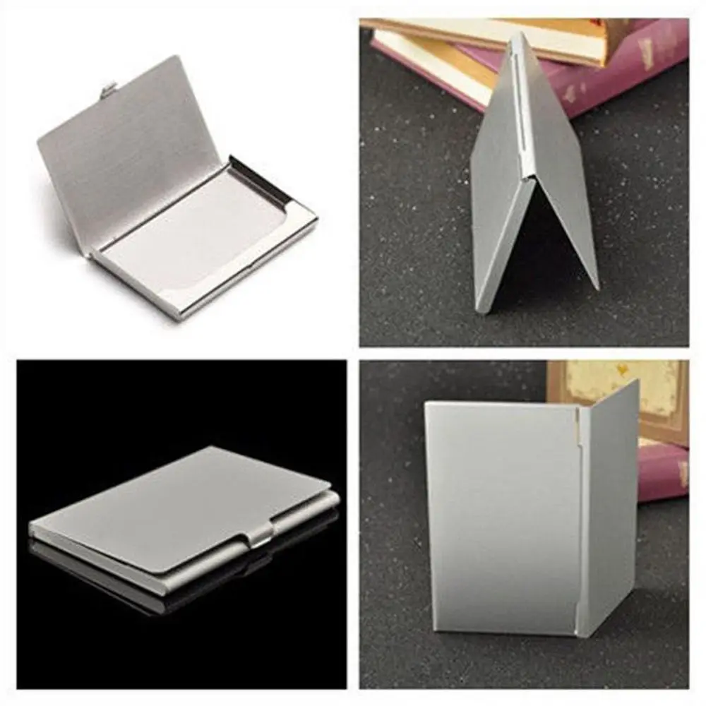 

Aluminum Metal Box ID Stainless Credit Waterproof Business Namecard Clip Card Case